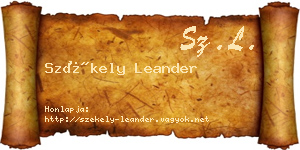 Székely Leander névjegykártya