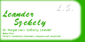 leander szekely business card